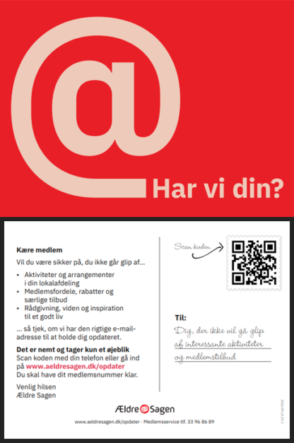 Postkort: Har vi din e-mailadresse?