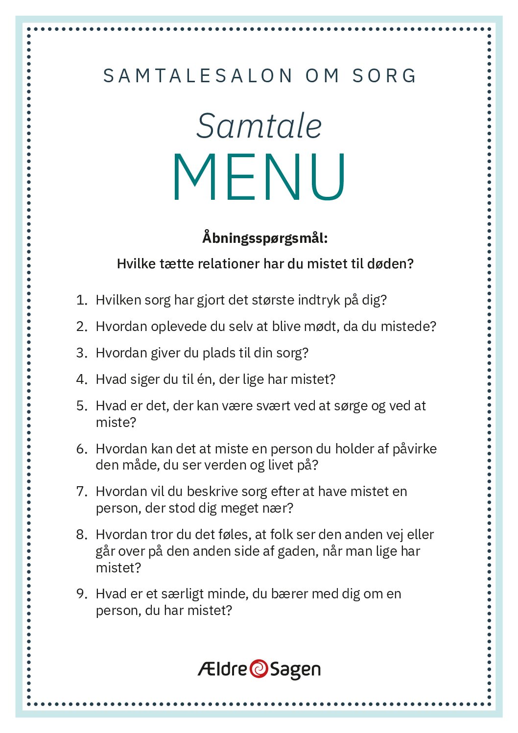 Samtalesalon om sorg